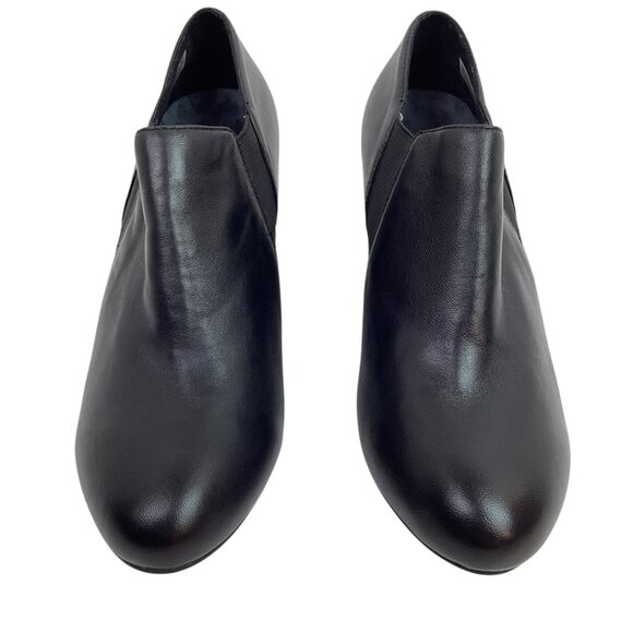 Vionic Stanton Wedge Pump Womens 9 Leather Booties Black - Picture 2 of 11